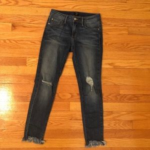 Just Black medium wash denim rip jeans